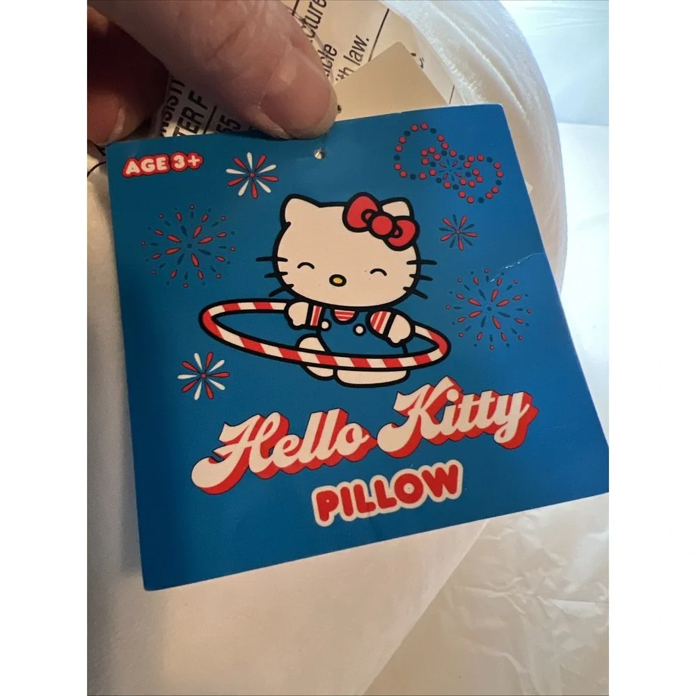 Hello Kitty Patriotic Bow Pillow New